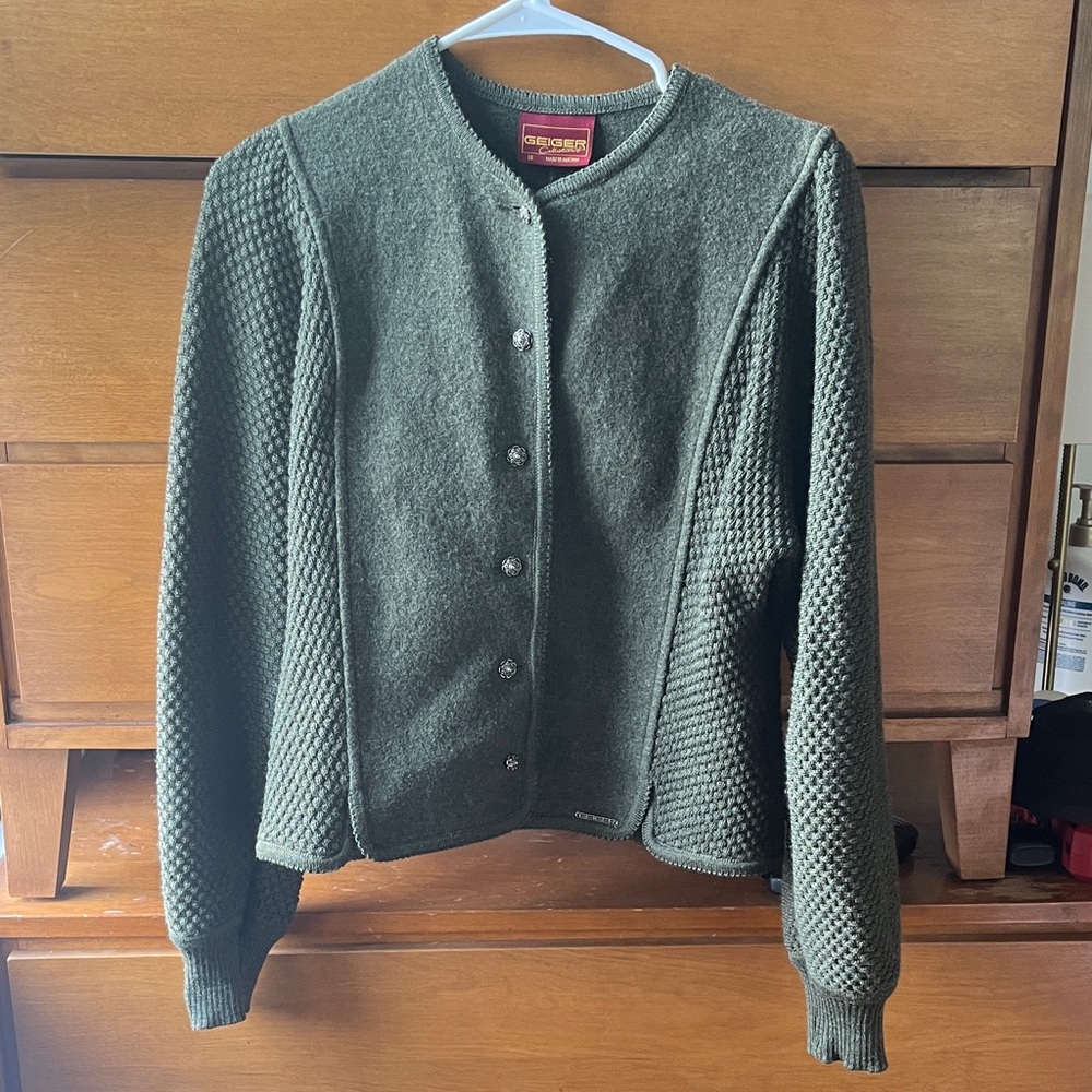 Vintage Geiger Wool Sweater Cardigan